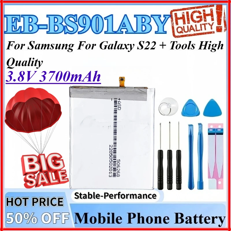 

3.8V 3700mAh EB-BS901ABY High Quality Replacement Battery For Samsung For Galaxy S22 Mobile Phone Battery + Tools High Quality
