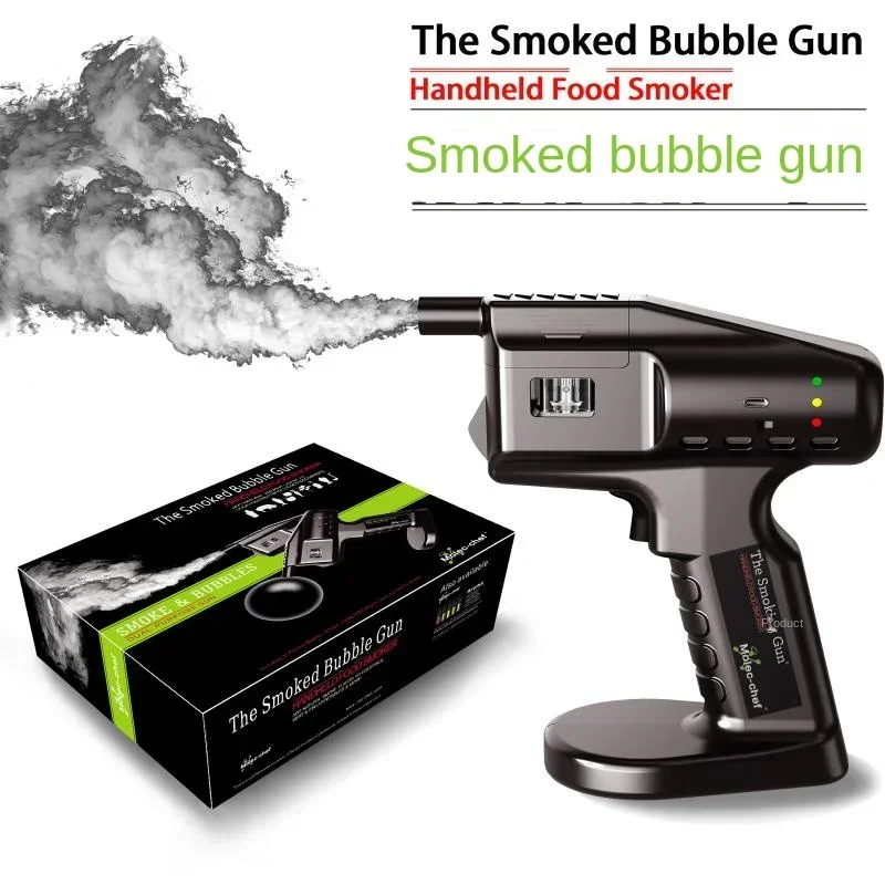 Spanish Molecular Cuisine Aroma Fog Bubble Gun Bar Cocktail Cuisine Smoke Bubble Gun Essential Oil Glass Cover