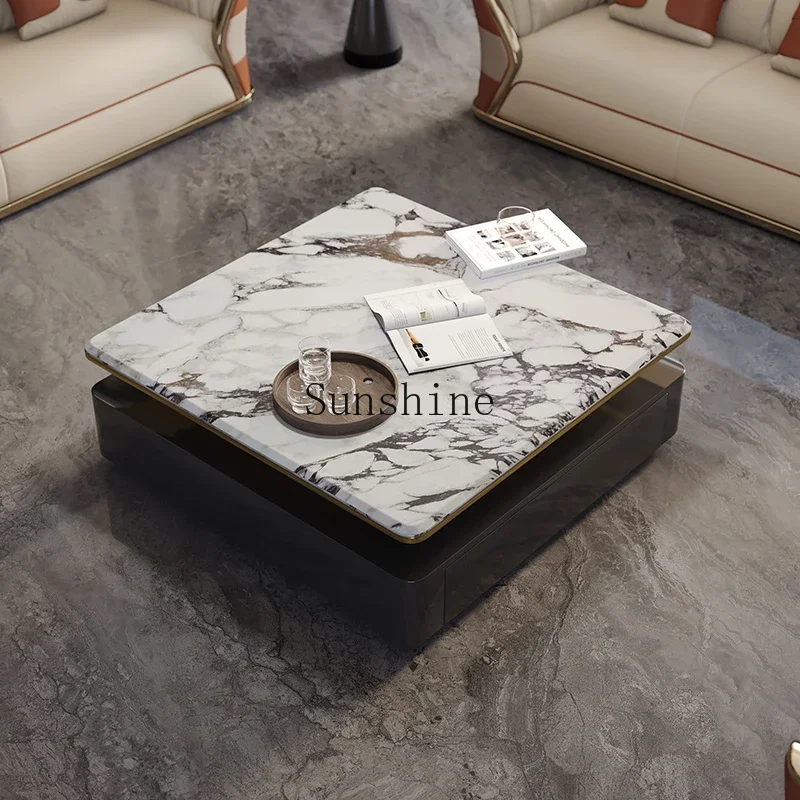 Light luxury living room creative high sense extended large apartment coffee table villa home  FT