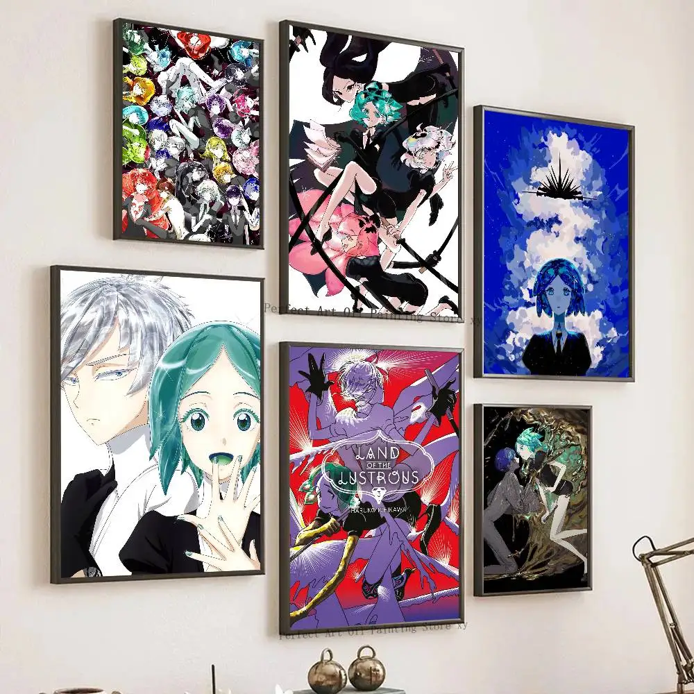 Anime Land Of The Lustrous Posters Living Room Bar Cafe Quality Canvas Vintage Style Comics Painting Art Home Wall Decor Picture