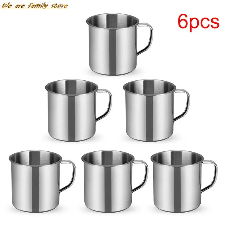 1/3/6pc caneca de viagem de aço inoxidável caneca de viagem cerveja uísque café alça de chá copo cozinha copos de macarrão bar ferramentas de beber acessório