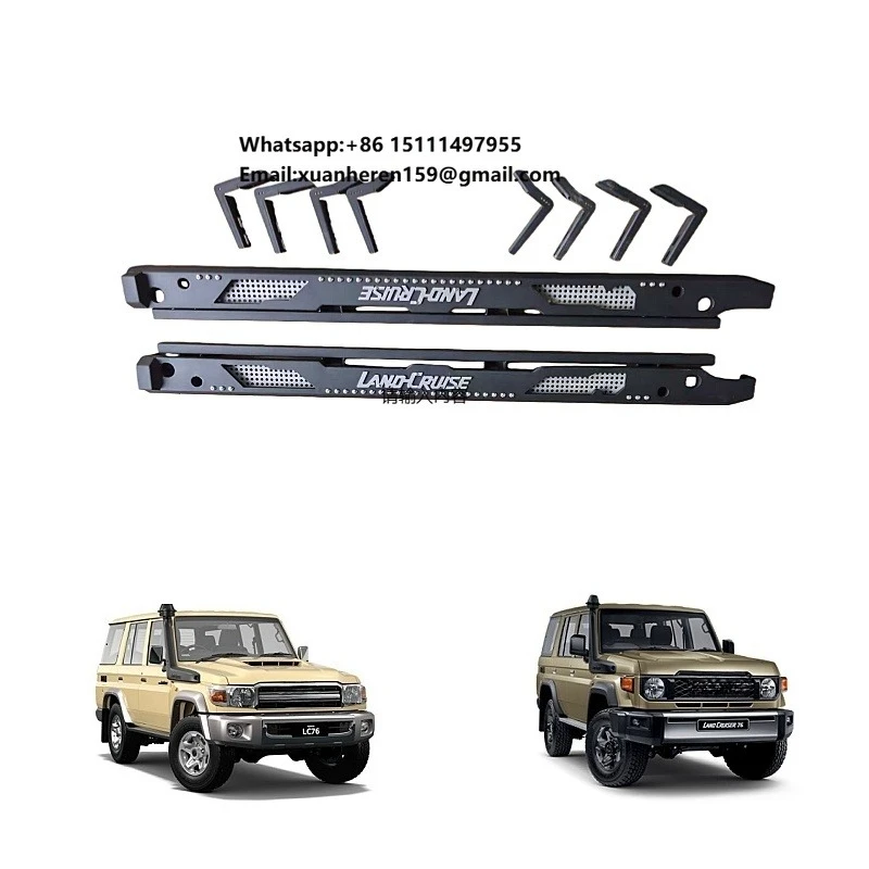 

For Toyota LC76 Modification Pedal Kit Aluminum Alloy Full Set Off-Road Anti-Collision Bars Convenient Entry/Exit Body 2007-2024