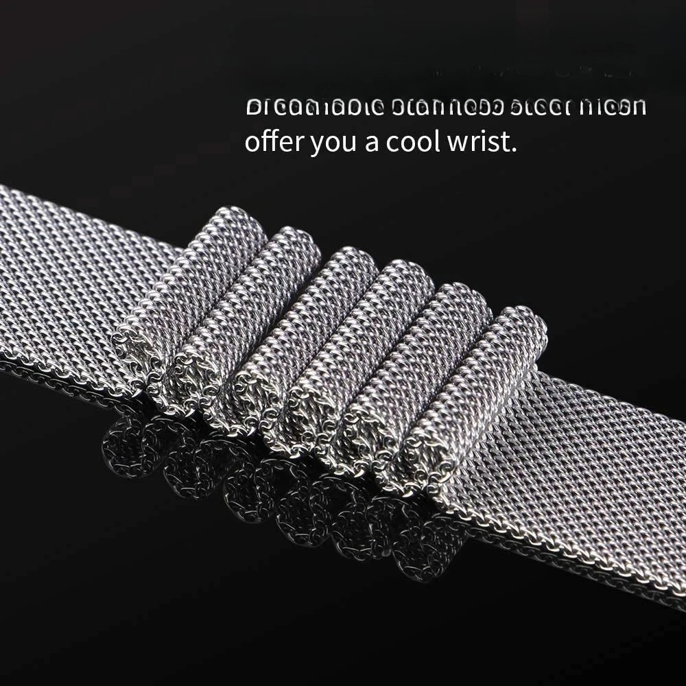 삼성 갤럭시 워치 4/5/6/7/클래식/기어 s3/액티브 2용 20mm 22mm 스트랩 마그네틱 메탈 밴드 GT 2 3 4 5