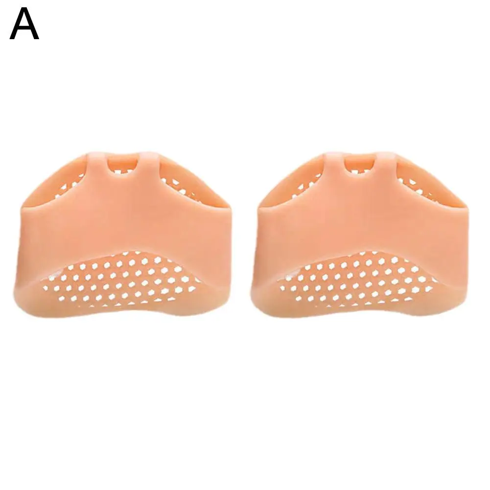 Plantillas de silicona para antepié, protectores antideslizantes para dedos de los pies, almohadillas de masaje para pies, alivio del dolor ortopédico, C1D2