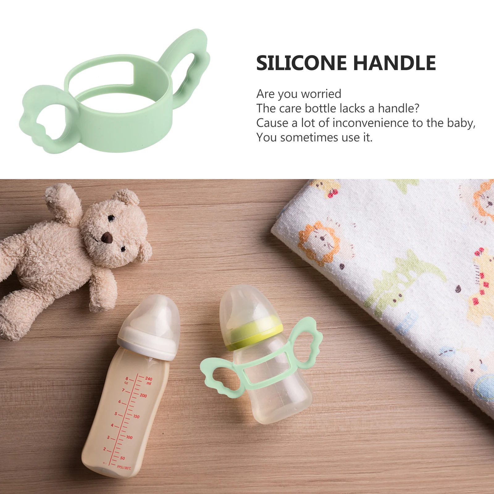 

Baby Bottle Silicone Handle for Infants Handles Feeder Holder Breast Milk Nursing Gripper Silica Gel