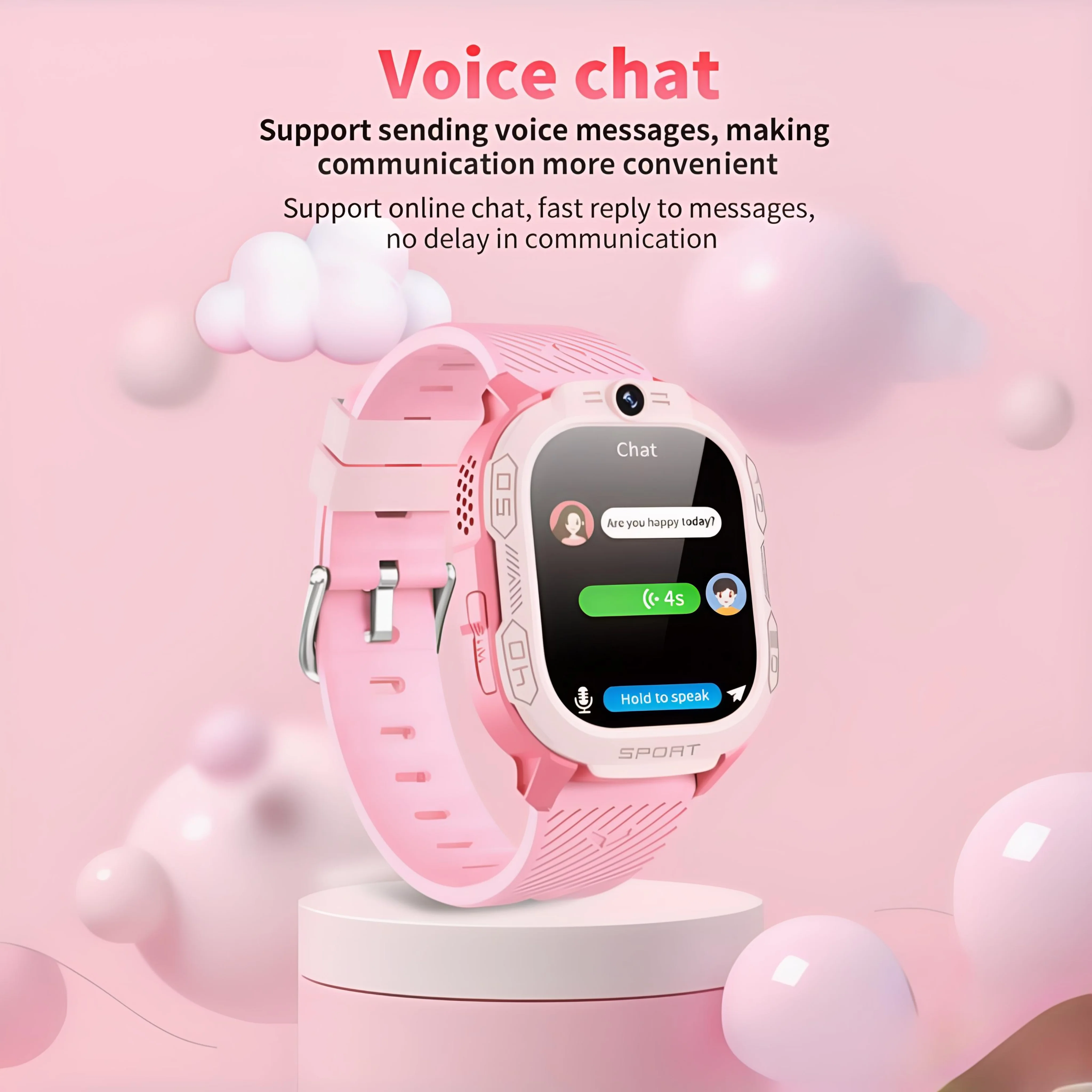 T70 Kids Smartwatch with SIM Card Slot GPS Tracking Video Call Waterproof Parental Remote Monitoring Birthday Gift for Children