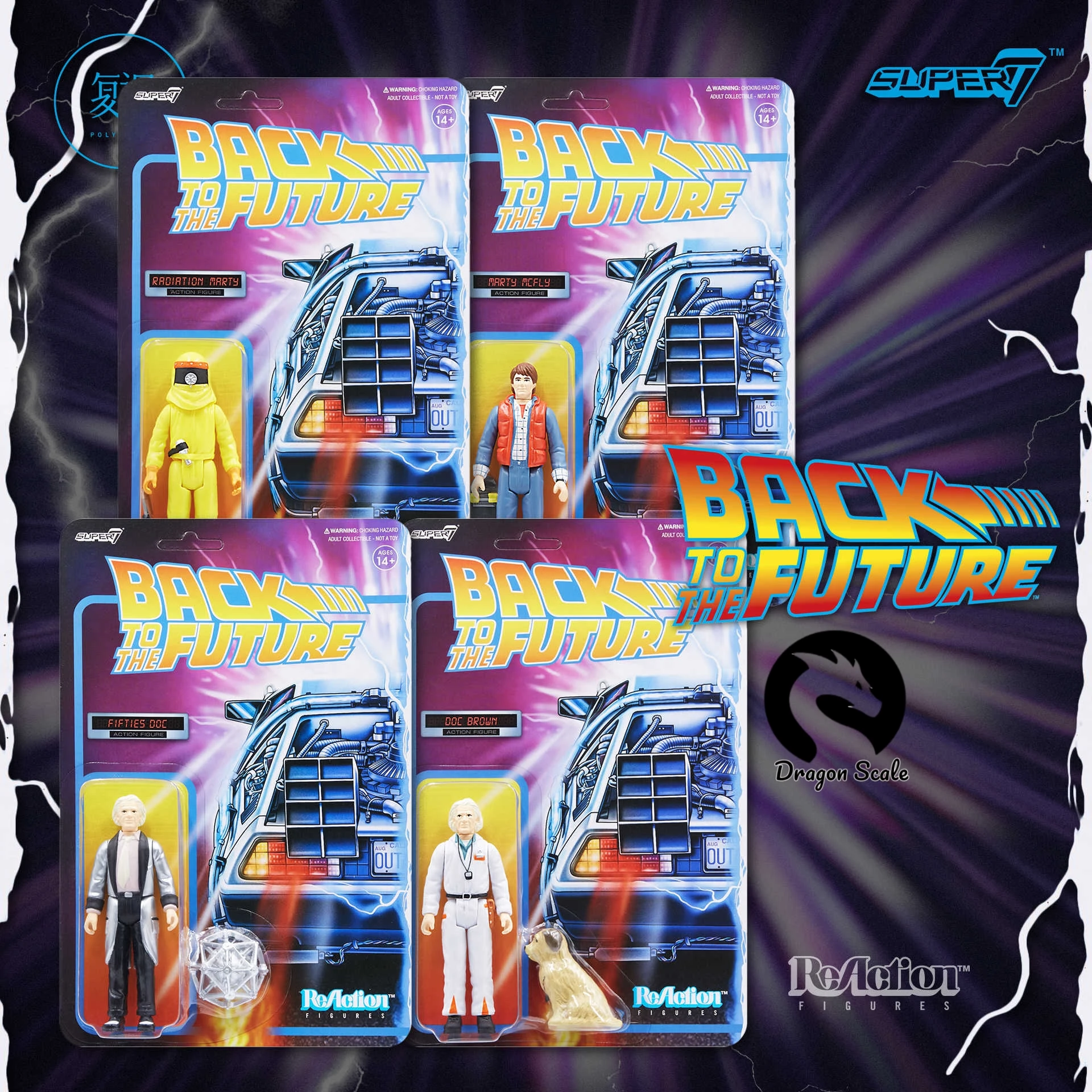 In Stock Original Super7 Back to the Future Series 2 Martin Brown Dr. 3.75 Hanging Card Action Figure Model Toys Collection