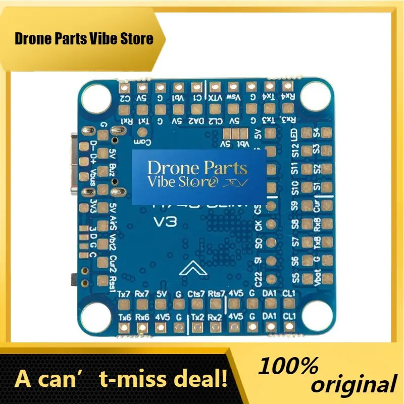 

Drone PartsABKQ-For FPV RC Racing Drone H743 SLIM V3 Flight Controller 2-8S STM32H743VIH6 H743 Betaflight Betaflow 7XUART Port O