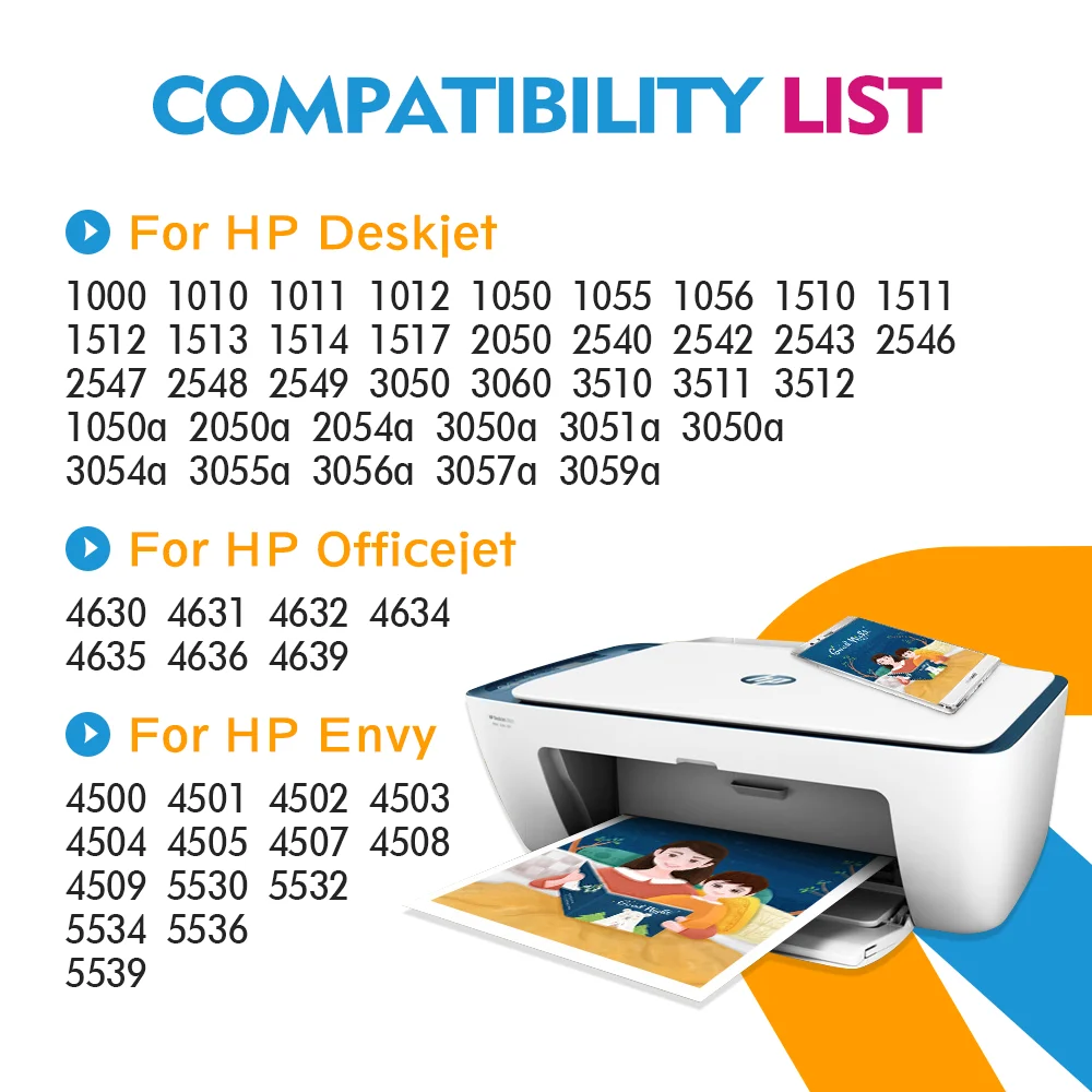 Alizeo Regenerowane Wkłady Atramentowe Kompatybilne z HP 301 301XL do HP301 Deskjet 2050 1000 1050 2510 3000 3054 Envy 4500 4502 — zdjęcie produktu 2