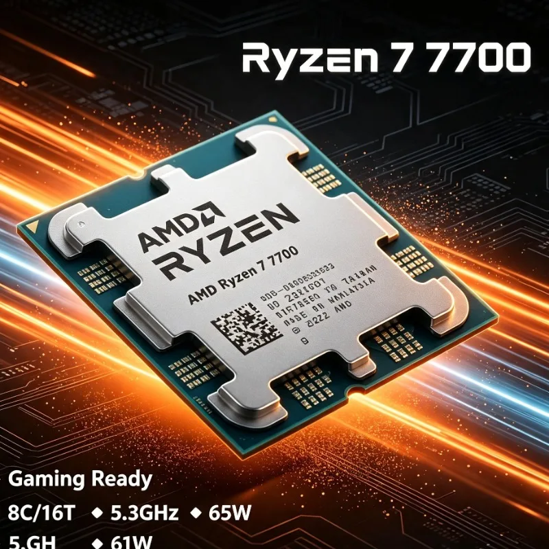 AMD Ryzen7 7700 Prozessor für Gaming-Desktop-PC Zen4 DDR5 AM5 Spiele-CPU