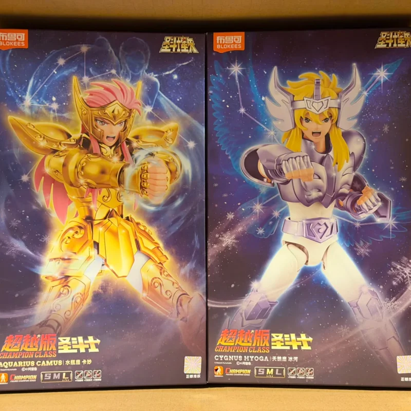 

In Stock Genuine Blokees Saint Seiya Champion Class Aquarius Camus Cygnus Hyoga Collectible Anime Action Figure Model Toys Gifts