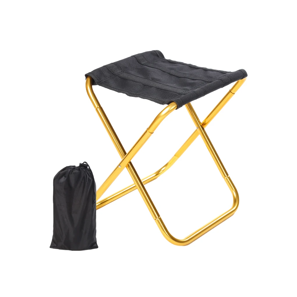 

1PC Outdoor Aluminium Alloy Portable Folding Picnic Camping Stool MIni Storage Fishing Chair Ultralight Furniture