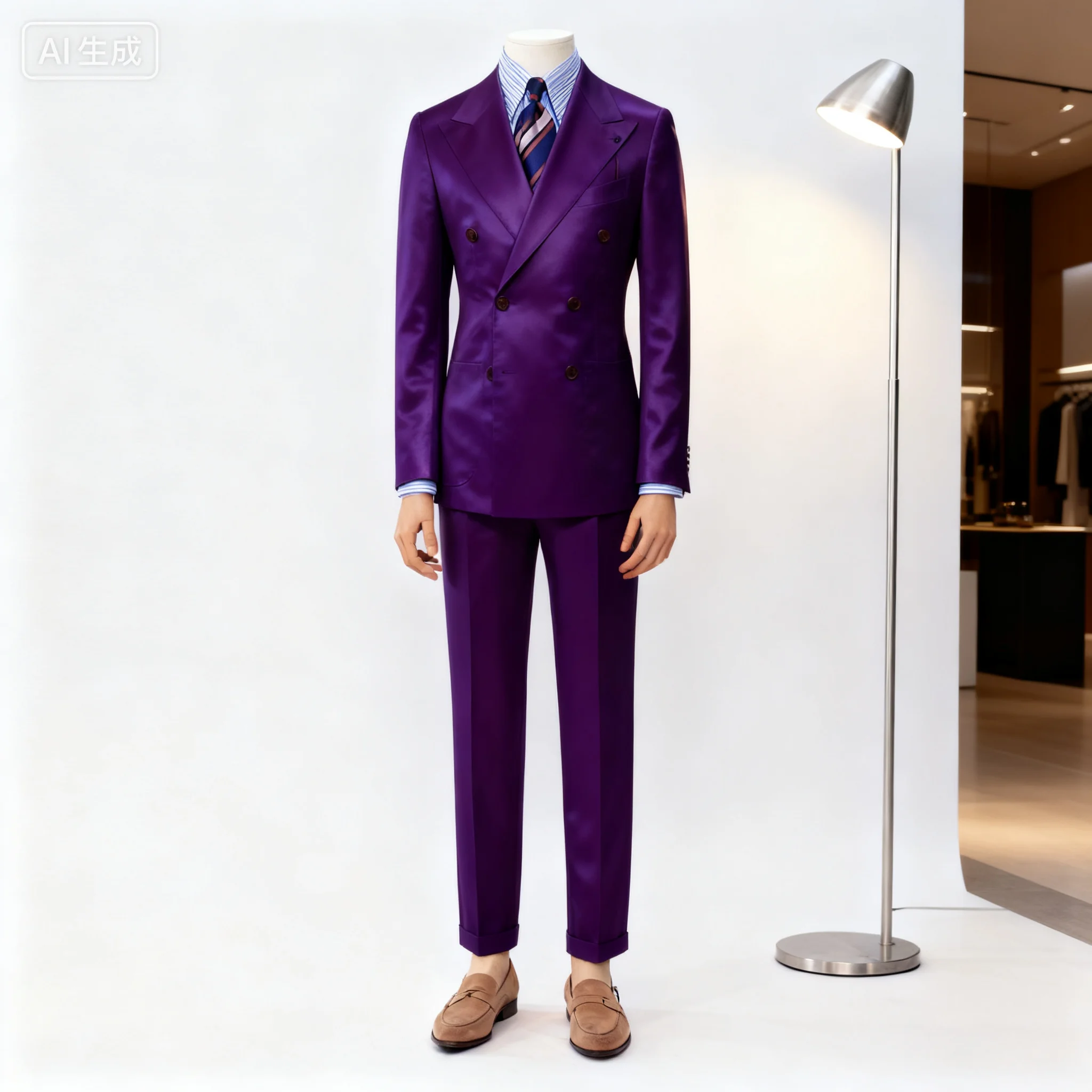 

Terno Masculino with Double Breasted, Men's Lapel, Male Jaqueta, Formal Clothing, 2 PCsmasculinas clássicas