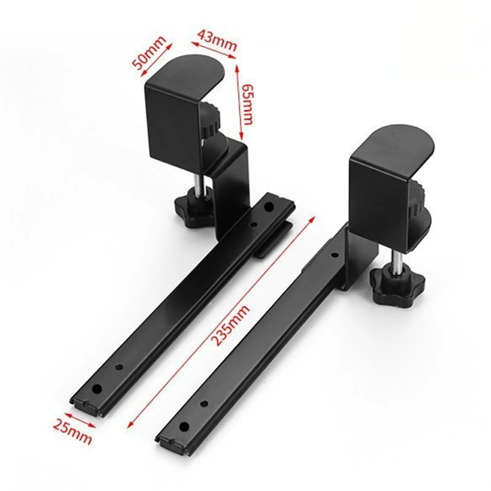 Heavy Duty Steel Desk Extender Clamp Keyboard Slide Drawer Glide for Under Desk Tray Cabinet Hardware