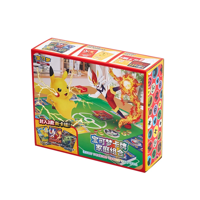 

Official Pokemon TCG Simplified Chinese Family Bundle Licensed Starter Set w/ Multiple Theme Decks Playmat Children's Toys gift