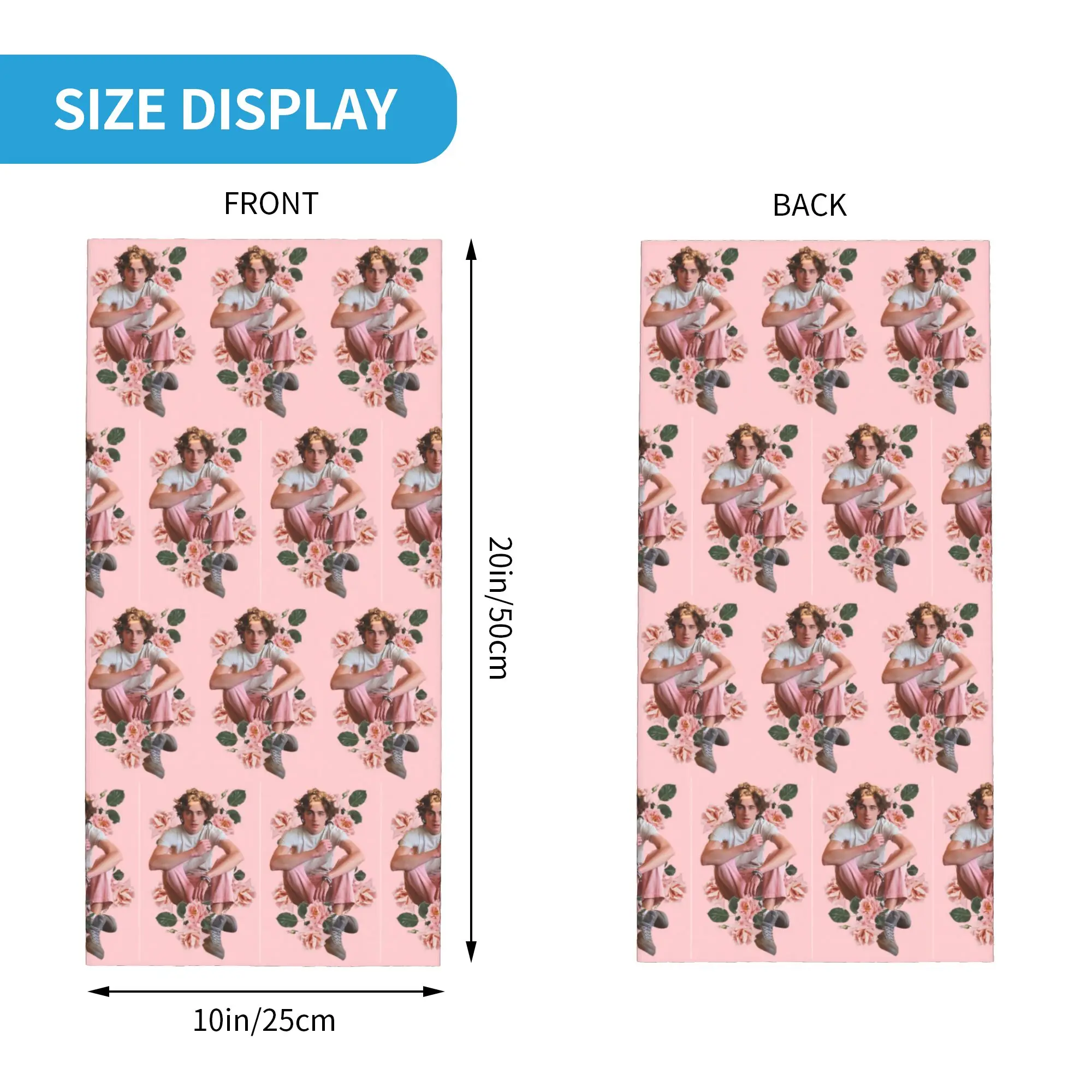 Floral Saint Timothee Chalamet Bandana Neck Cover Printed Wrap Mask Scarf Balaclava Outdoor Sports Unisex Adult Breathable