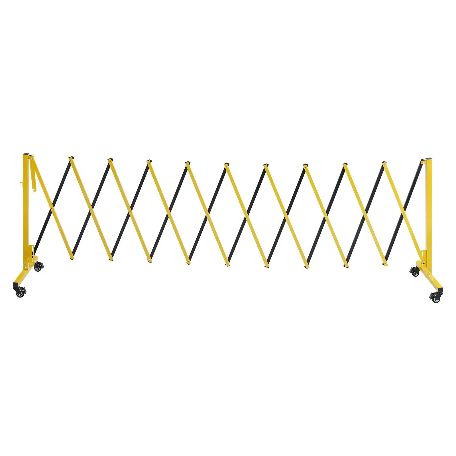 

Промышленная расширяемая баррикада, 13-футовый расширяемый защитный барьер, гибкая мобильная баррикада с фиксируемыми колесами, портативная складная конструкция