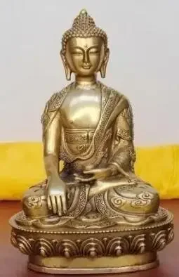 

Chinese Tibet Tibetan 21CM Buddhis shakyamuni bronze buddha statue Bronze wedding copper Decoration real Brass