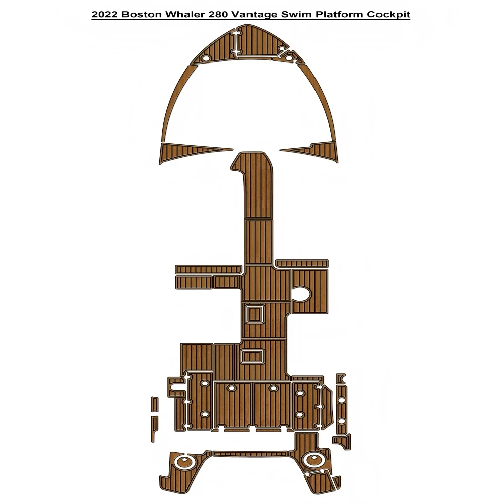 

2022 Boston Whaler 280 Vantage Swim Platform Cockpit Pad Boat EVA Foam Faux Teak Deck Floor Mat SeaDek MarineMat Self Adhesive