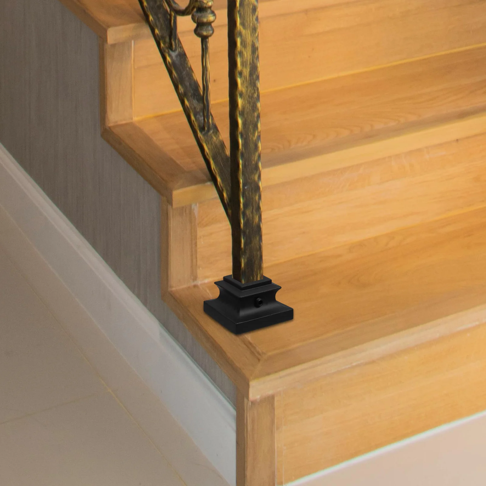 6 قطعة الدرابزين الحديد درابزين الدرج قاعدة عمود معدني دائم للداخلية في الهواء الطلق الدرج سطح الدرابزين الأحذية أجزاء الدرج