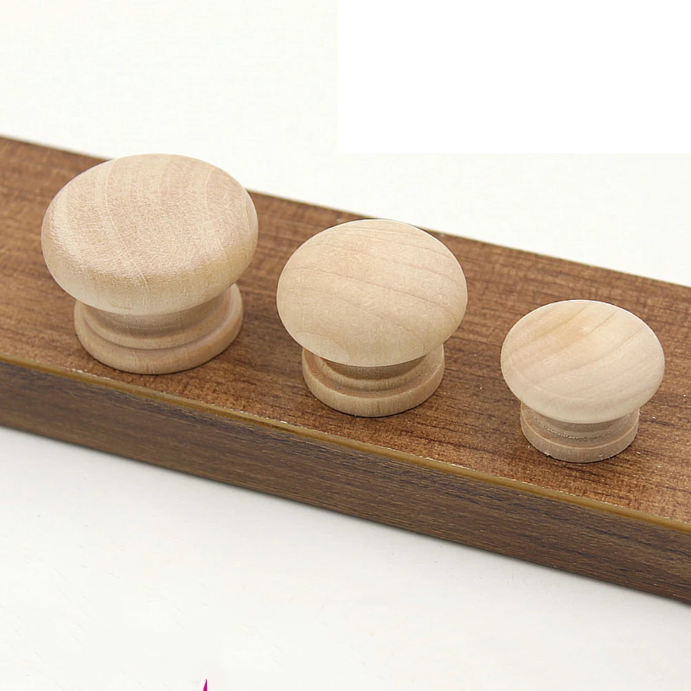 

15 PCS Dressing Table Beech Round Handle Child Drawer Chest Single Wooden Grace Door Knobs
