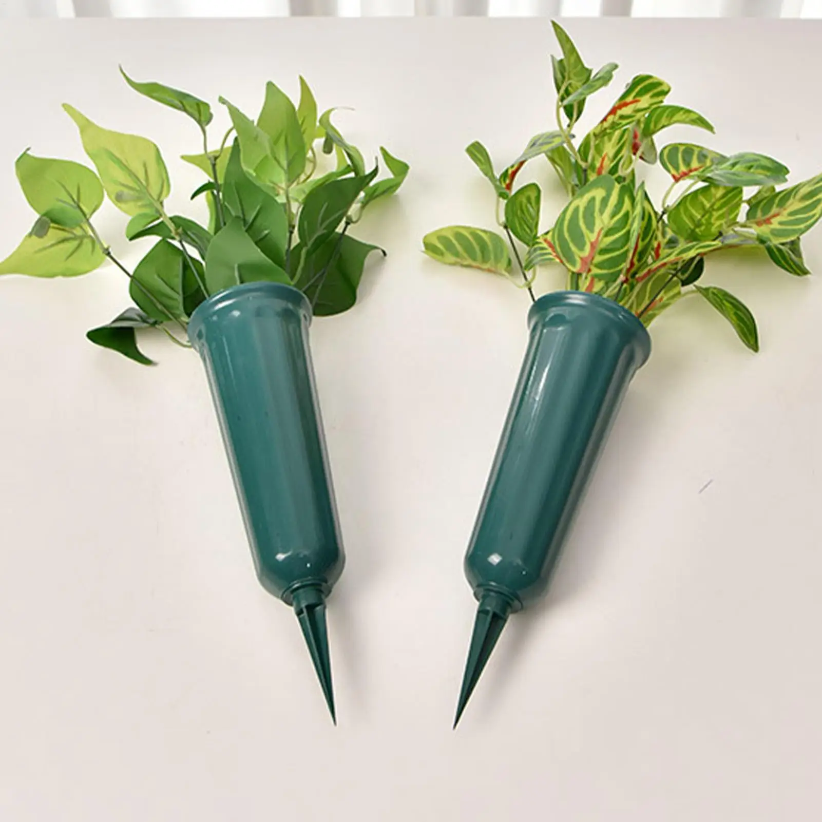 

Cemetery Vase for Grave with Stake Memorial Flower Holder Cemetery Grave Vase for Graveyard Gravestone Plants Outdoor Tombstone