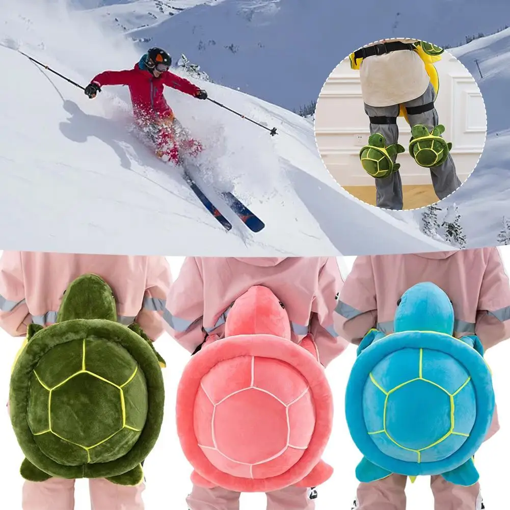 Genouillères et coudières de dessin animé pour adultes et enfants, protection des hanches de ski, coudières anti-chute de tortue, équipement de snowboard