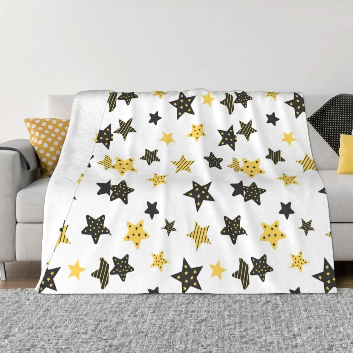 Heartstopper Kit Connor Stars Flannel Throw Blankets Nick Nelson Blanket for Bed Office Lightweight Thin Bedroom Quilt