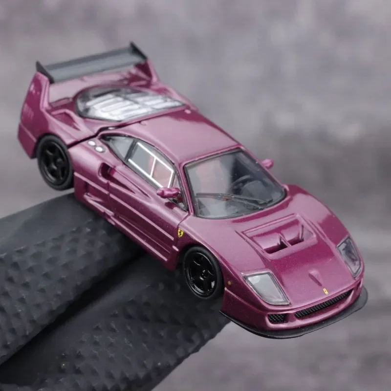 Stance Hunters 1/64 F40 LM Lila Legierung Kraftfahrzeug Diecast Modelle Auto Spielzeug Sammlung Jungen Weihnachtsgeschenke