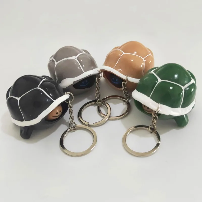 Creative Decompression Telescopic Turtle Head Stress Relief Key Chain Toy Children Cute Tortoise Sensory Squeeze Toys