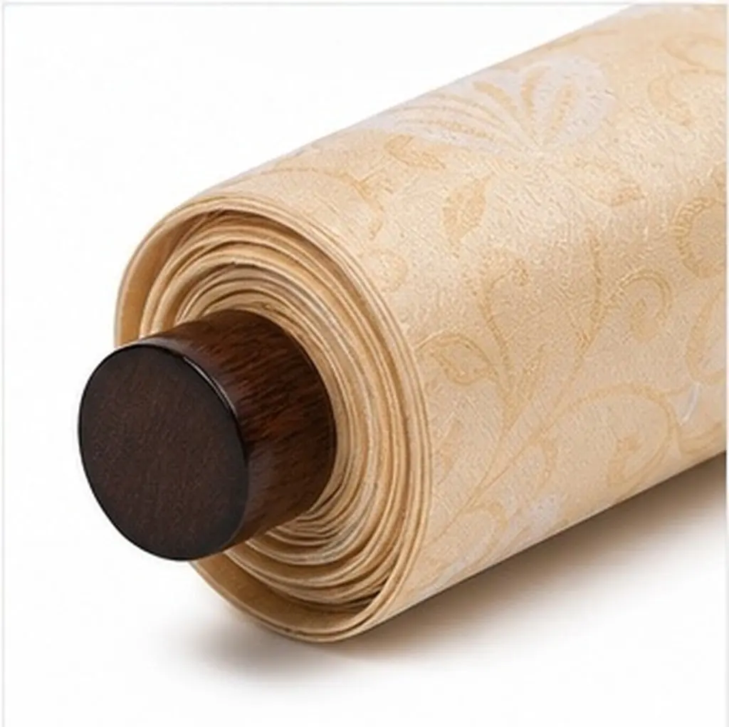 Elegant Blank Xuan Paper Hanging Scroll with Wooden Ends for Calligraphy Art Sumi Painting Wedding Invitations Ceremony