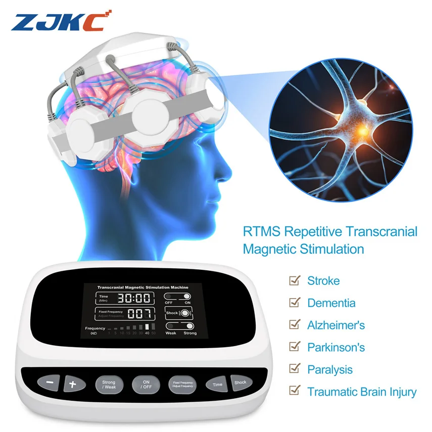 ZJKC Deep Transcranial Magnetic Stimulation Therapy Machine for Ocd Depression Stroke Schizophrenia Anxiety Alzheimer Treatment