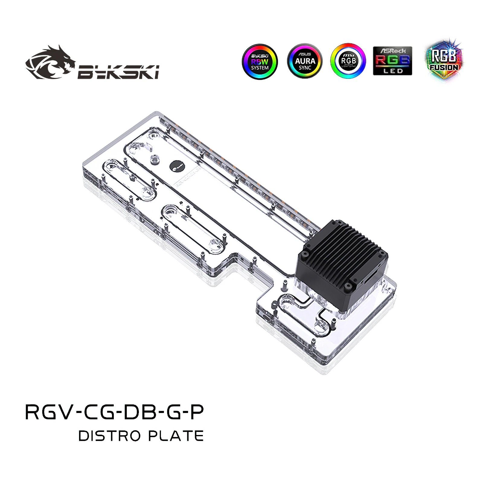 Bykski RGB Water Cooling Distro Plate Reservoir for Cougar DarkBlader Chassis RGV-CG-DB-G-P