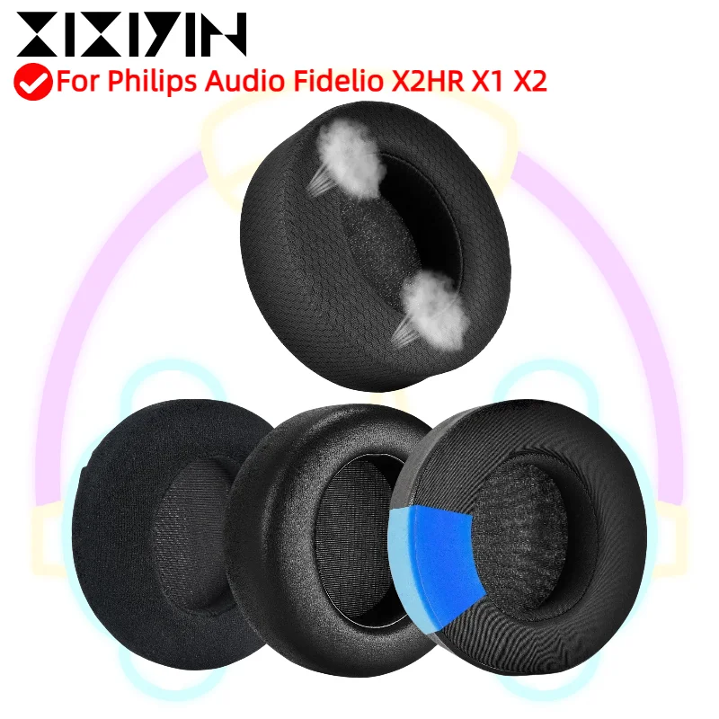 

XIXIYIN Replacement Memory Sponge Earpads Cushion With buckle For Philips Audio Fidelio X2HR X1 X2 Headphones Repair Parts