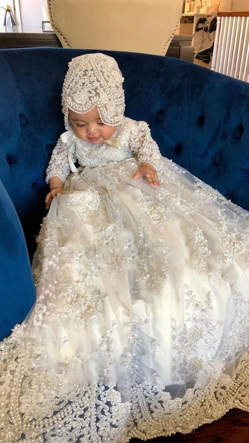 Vestido de bebê recém-nascido, Vestido de batismo, Vestido de festa, Roupas de Natal, 1 ano