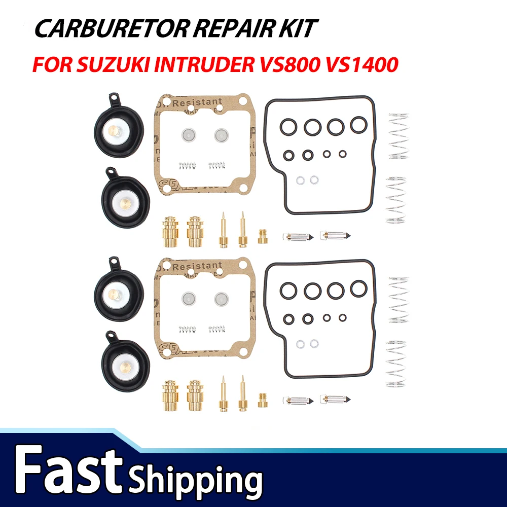 

2 Sets For Suzuki Intruder VS800 VS1400 Marauder VZ800 S50 S83 1997–2004 Carburetor Repair Kit Rebuild Set Air Cut Valve Gasket