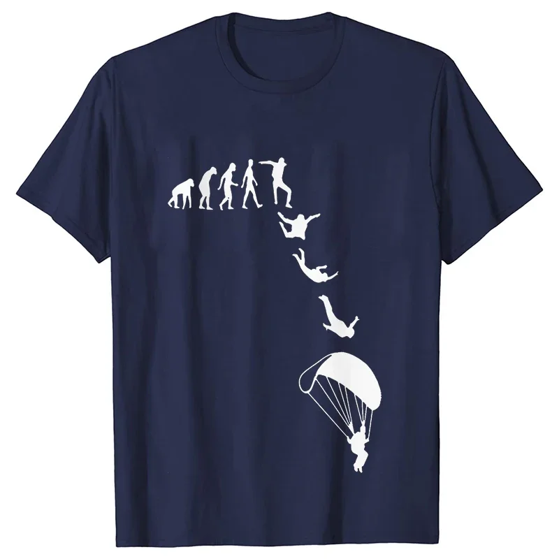 Funny Skydiving Men T-shirt Sky Diving Graphic Tops Short Sleeve Skydiver Clothing Parachute Evolution Jumping T Shirts Harajuku