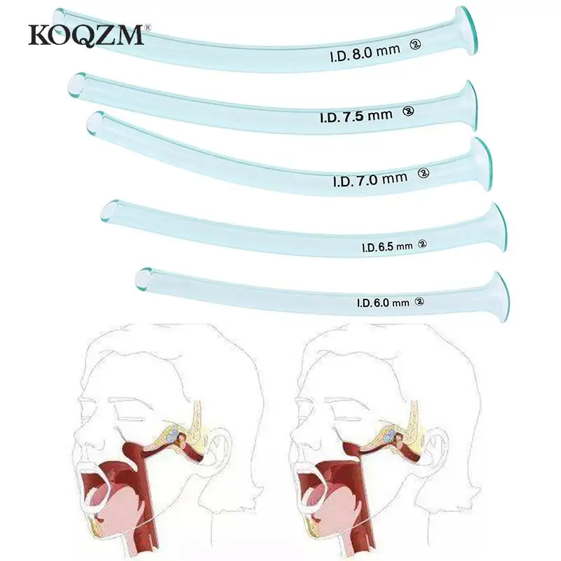 Oxygen Tube 5/6/6.5/7/7.5/8.0mm Disposable Nasopharyngeal Airway Nasal Pharyngeal Duct Help Sleeplessness Easy Sleep