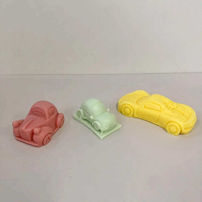 3D Car Cake Decor Soap Mold Cars Shape Mini Cute House Craft Art Silicone Molds Silicone Candle Molds