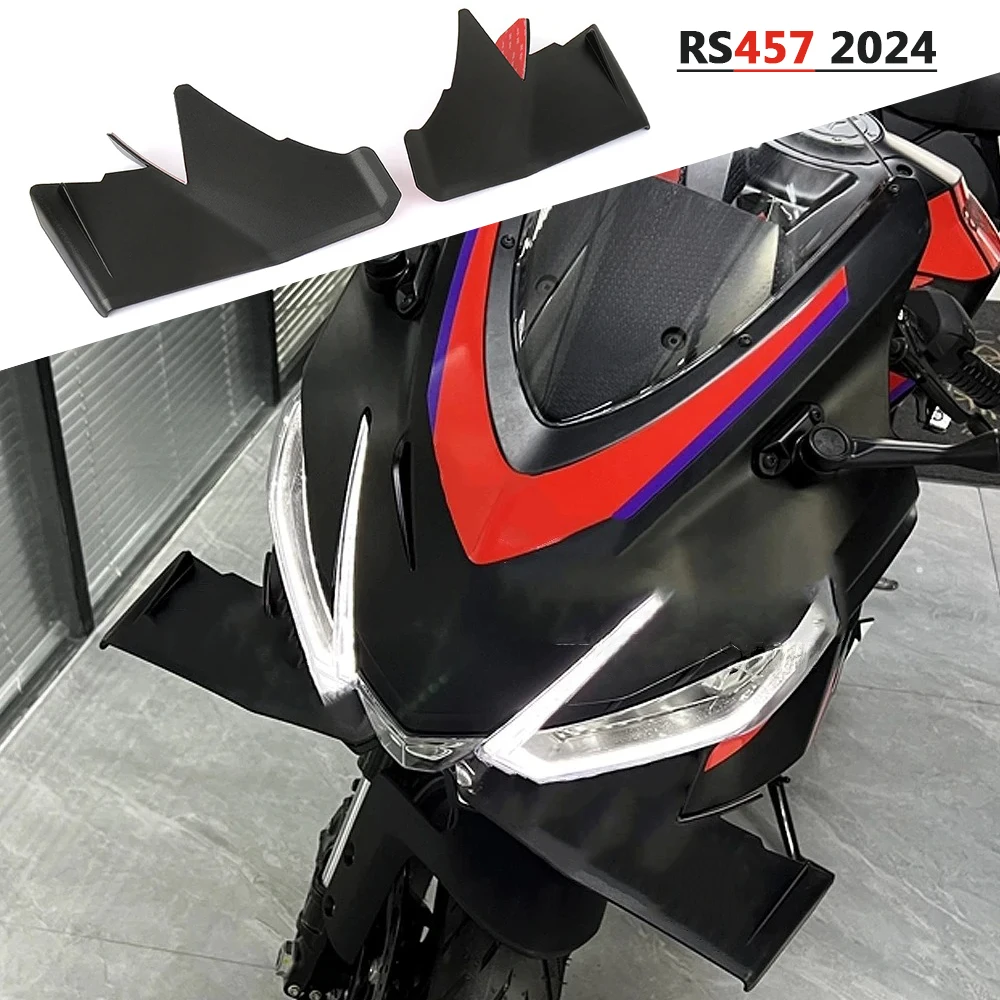 

For Aprilia RS457 2024 RS 457 rs457 ABS Front Fairing Winglets Motorcycle Aerodynamic Protection Guard Cover Accessories Parts