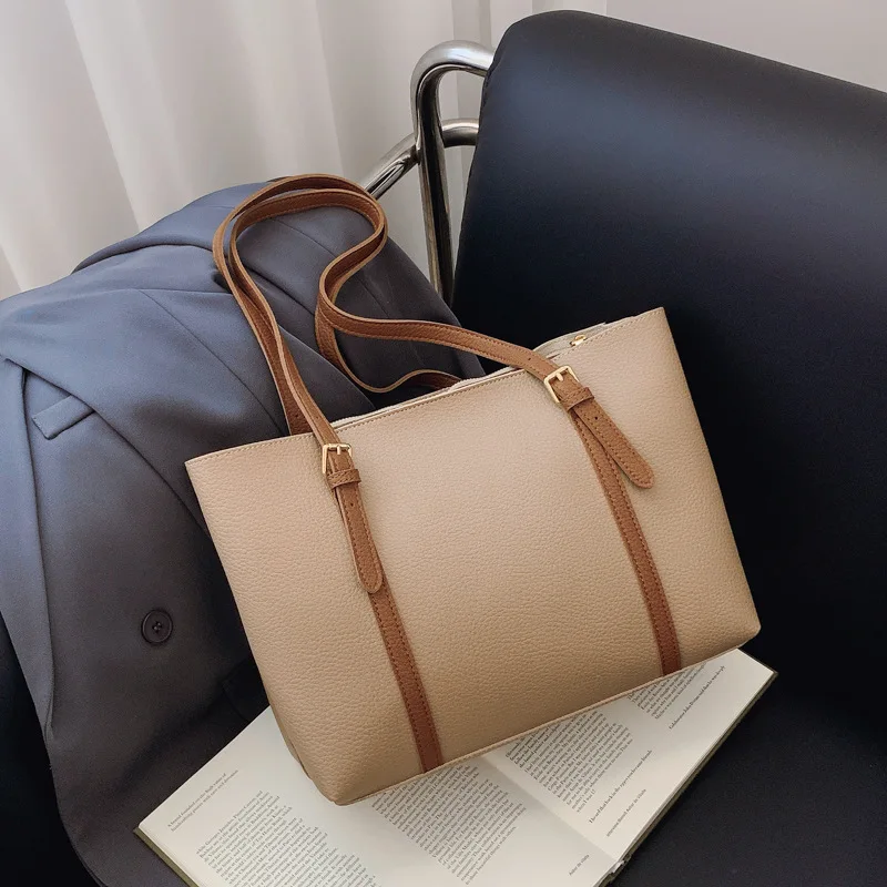 

2025 Spring Summer Vintage Tote Bag, Spacious Shoulder Purse for Students, Casual Class Crossbody, Versatile Day to Night Bag