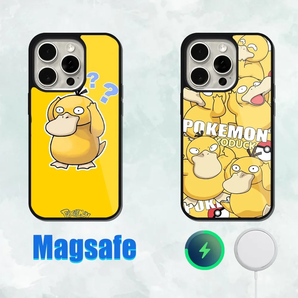 

Cartoon P-Psyducks Phone Case For iPhone Magsafe 11 12 13 14 15 Pro Magnetic Max Plus Wireless Charging