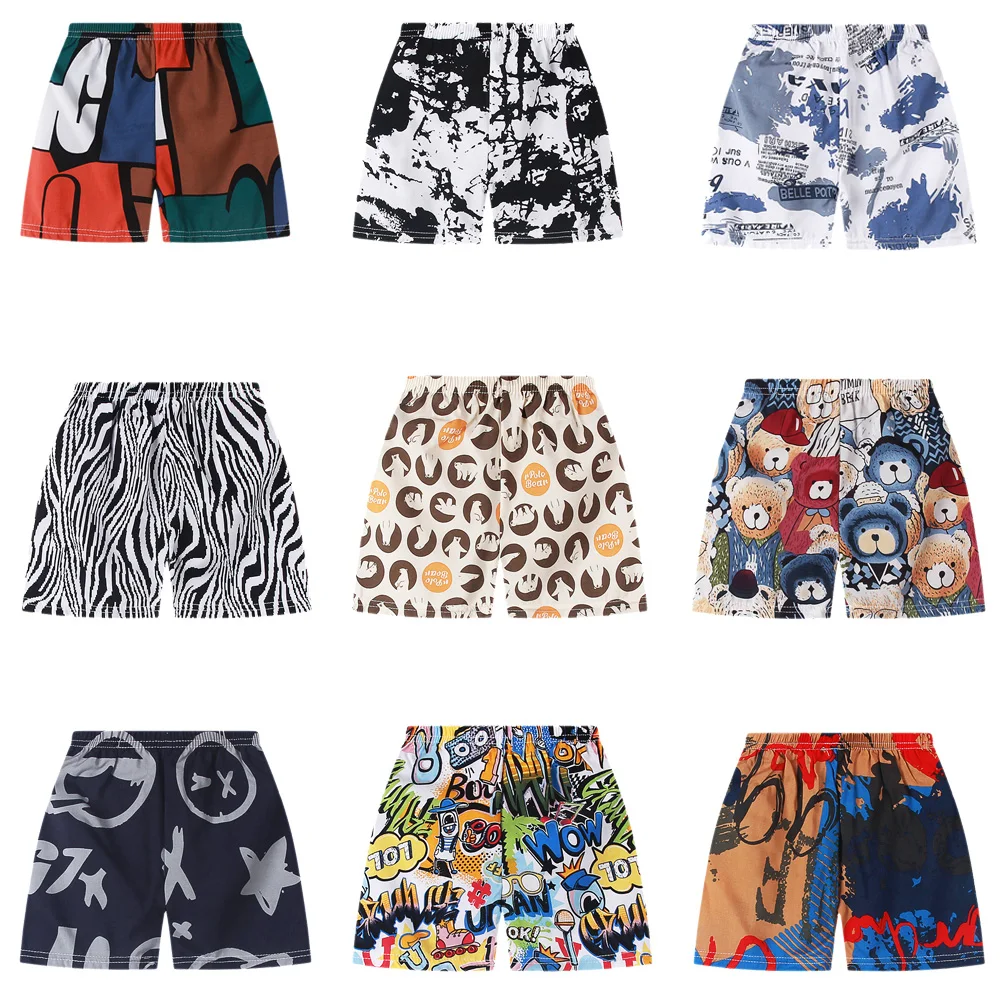 

Kids Tales Family Matching Swim Shorts Beach Wear Father Son Print Swimwear Men Swimsuit for Boys Short Pants Swimming Trunks