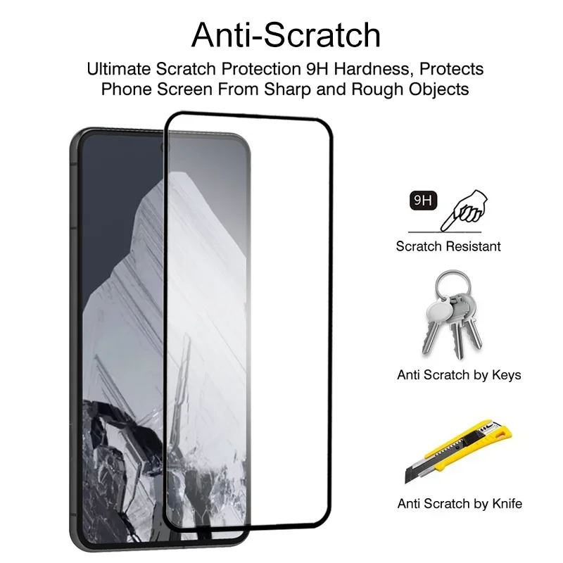 4PCS 10D HD Tempered Glass For Google Pixel 8 7 6 5 4 Pro XL Full Cover Screen Protector For Google Pixel 8A 7A 6A 5A 4A Glass