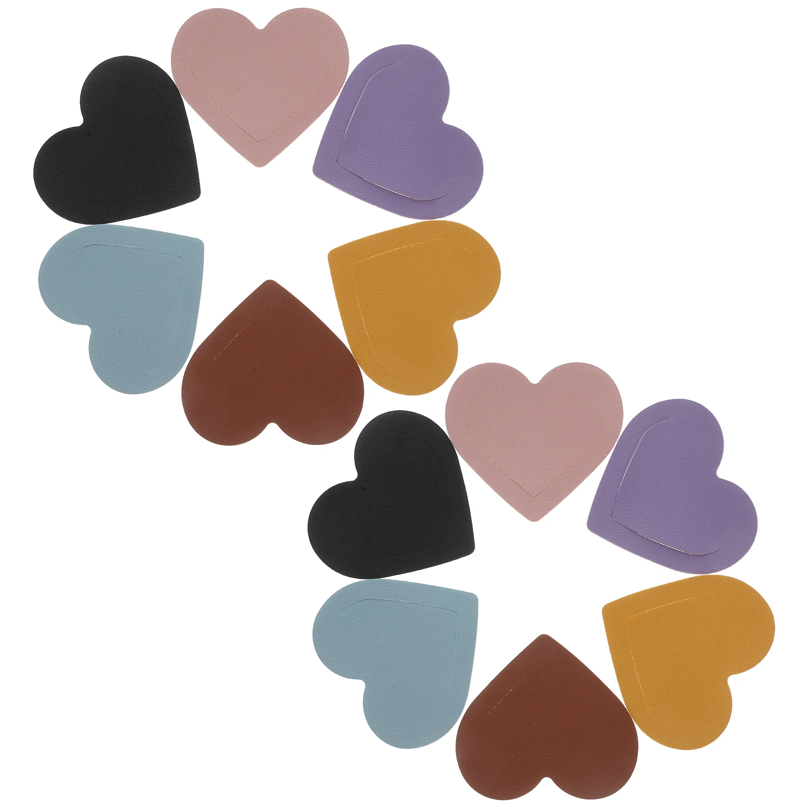 

12 Pcs Heart Shaped PU Bookmarks Soft Material Gifts Women Kids Reading Accessories Student Supplies