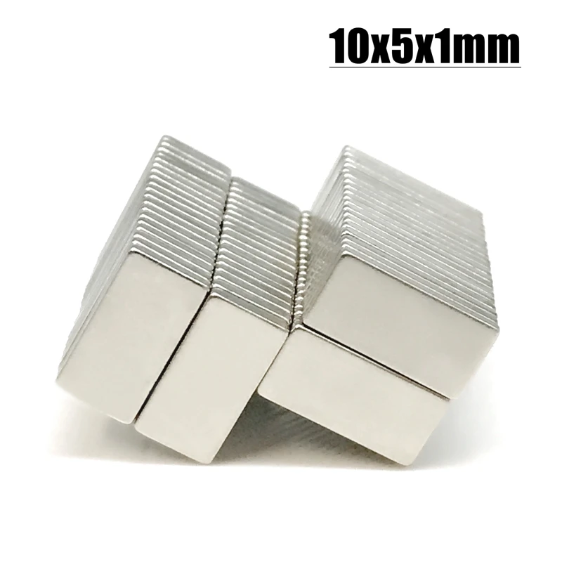 5-1000pcs/lot N35 Rectangular magnet f 10x5x1 mm Super Strong Neodymium magnet 10*5*1 mm NdFeB magnet 10mm x 5mm x 1mm imanes