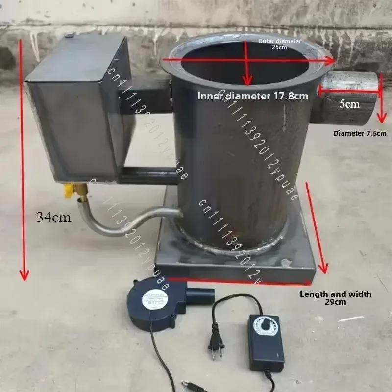 Waste Engine Oil Combustion Stove, Hot Air Heater for Heating, Cooking and Greenhouse Warming