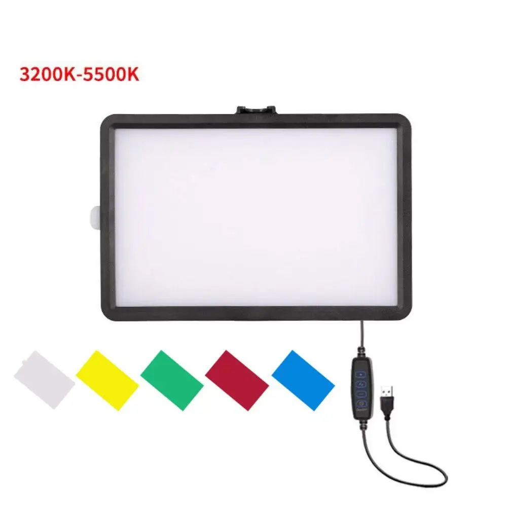 LED Flat Light Live Streaming Beauty Fill Light 6-inch LED Fill Light Video Photography Light Portable Square Light