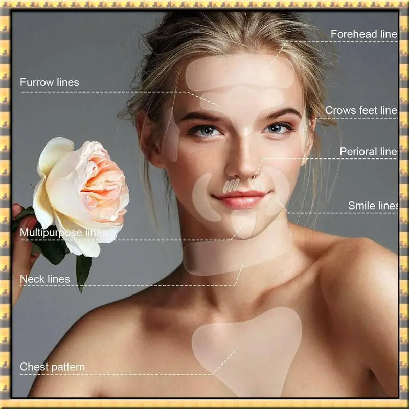 

Hot Sale 33Pcs Reusable Silicone Wrinkle Removal Sticker Face Forehead Neck Eye Sticker Pad Anti Aging Skin Lifting Care Patch