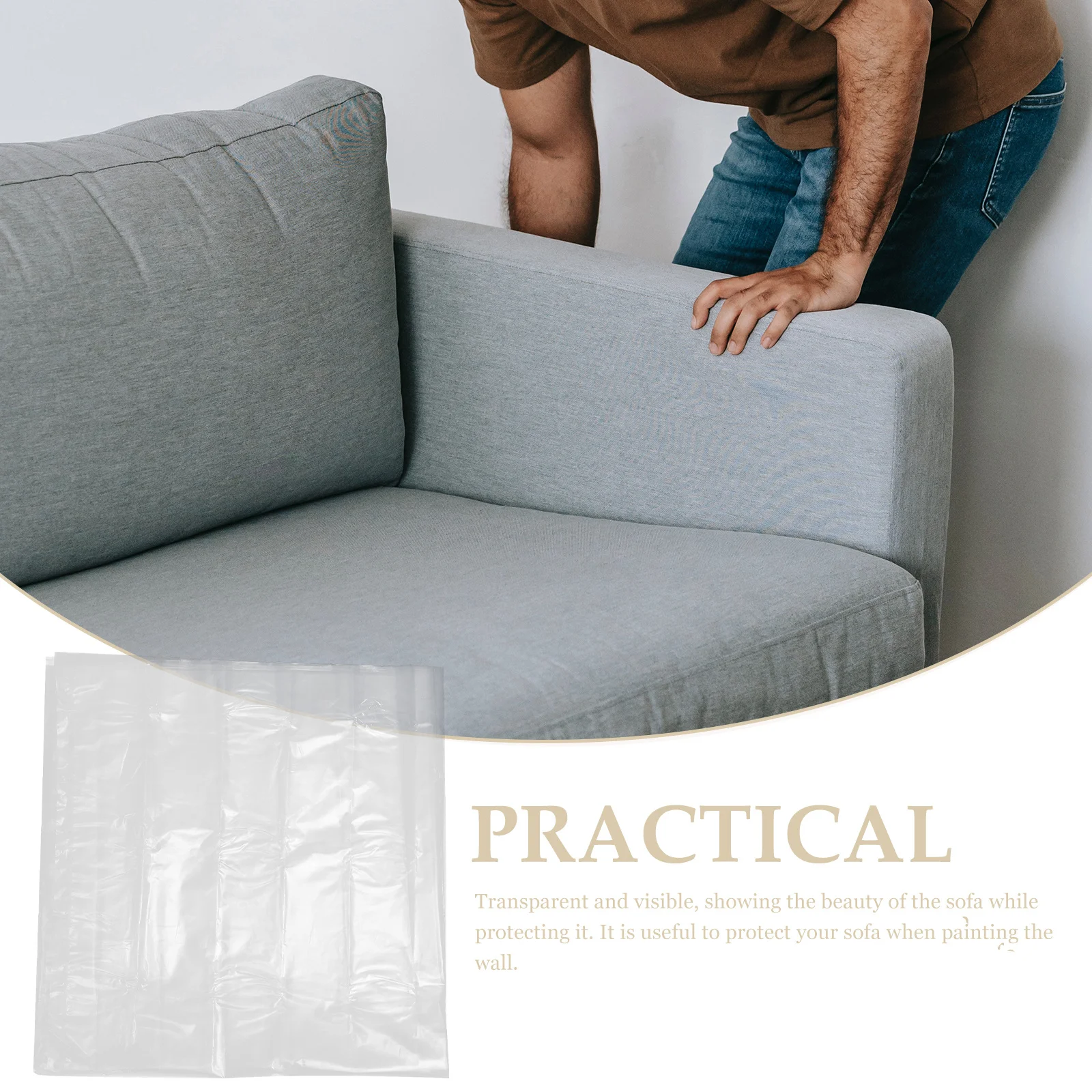 

Sofa Covers for Couch Bed Furniture Wrapping Plastic Protector Couches and Sofas